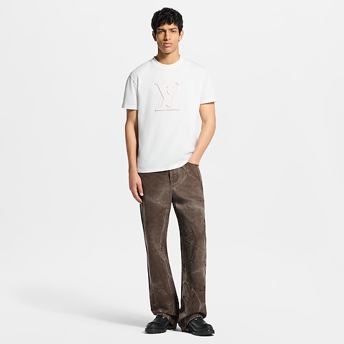 Laser Cut Signature T-Shirt in Men's Ready-to-Wear T-Shirts and Polos collections by Louis Vuitton (Product zoom)