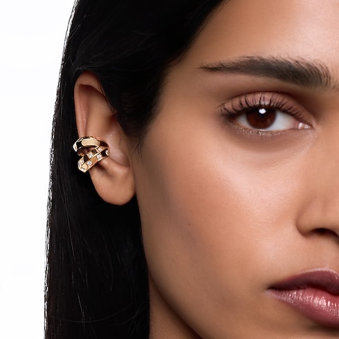 Le Damier de Louis Vuitton Double Earcuff, Yellow Gold and Diamonds in Jewellery's Categories Earrings collections by Louis Vuitton (Product zoom)