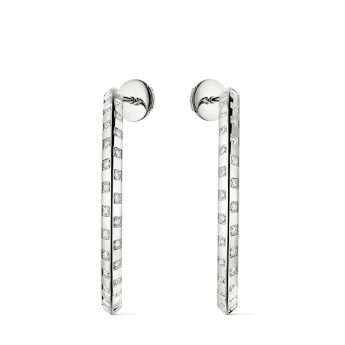Le Damier de Louis Vuitton Large Hoops, White Gold and Diamonds in Jewellery's Categories Earrings collections by Louis Vuitton (Product zoom)