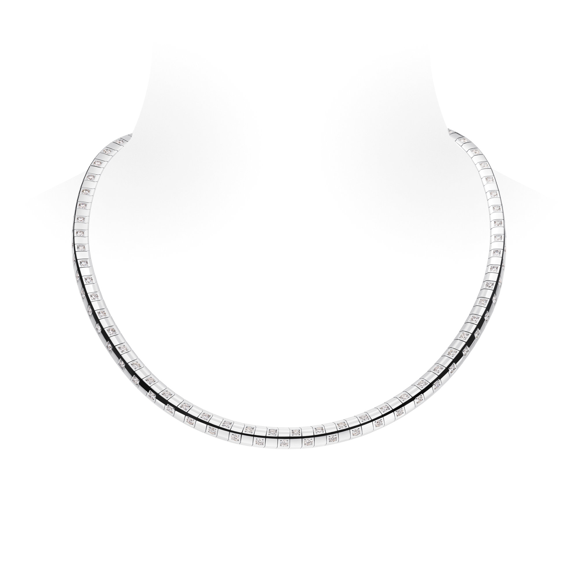 Le Damier de Louis Vuitton Large Necklace, White Gold and Diamonds  in Jewellery