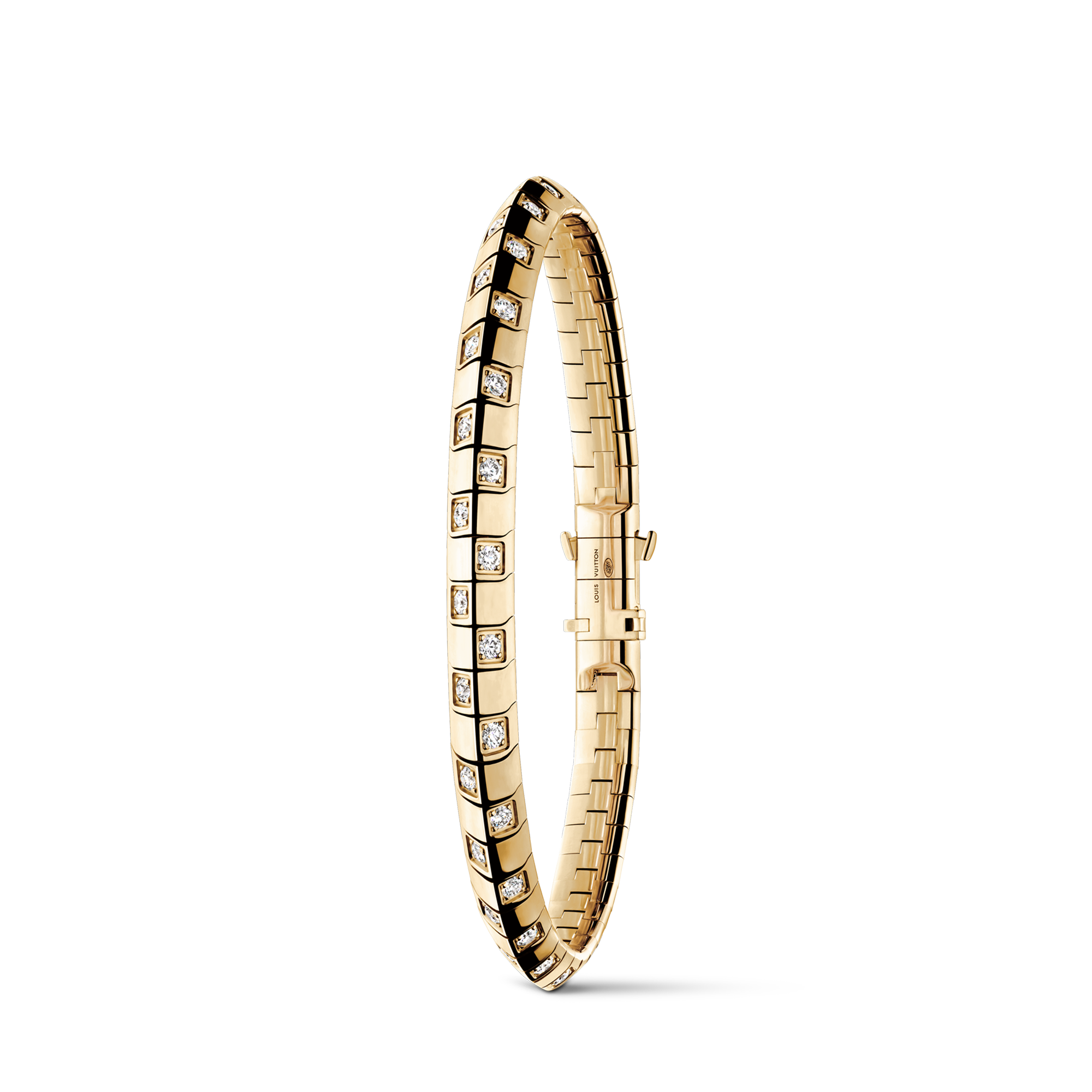 Le Damier de Louis Vuitton Medium Bracelet, Yellow Gold and Diamonds  in Jewellery