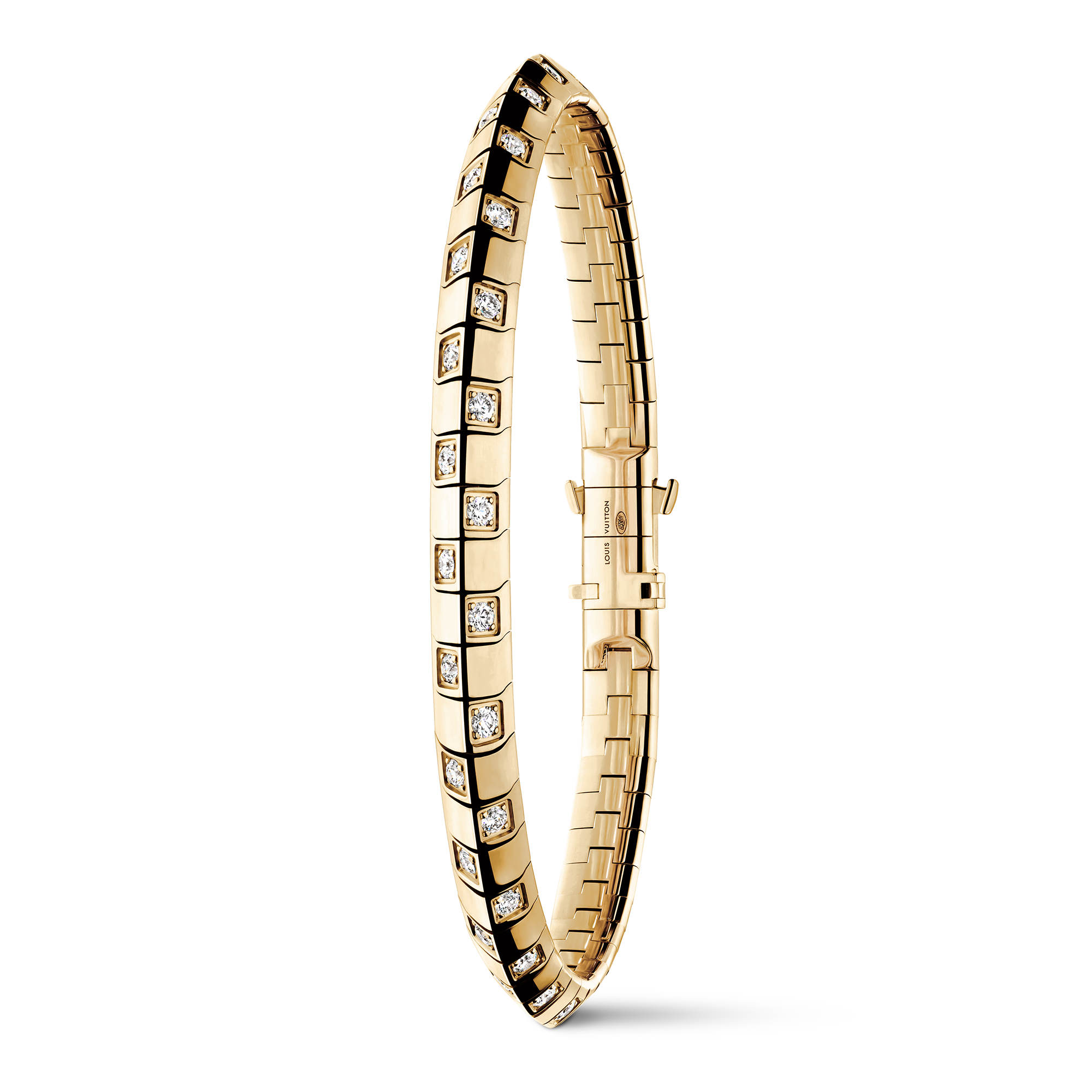 Le Damier de Louis Vuitton Medium Bracelet, Yellow Gold and Diamonds  in Jewellery