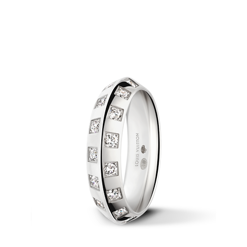 Le Damier de Louis Vuitton Medium Ring, White Gold and Diamonds in Jewellery's Categories Rings collections by Louis Vuitton (Product zoom)