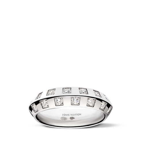 Le Damier de Louis Vuitton Medium Ring, White Gold and Diamonds in Jewellery's Categories Rings collections by Louis Vuitton (Product zoom)