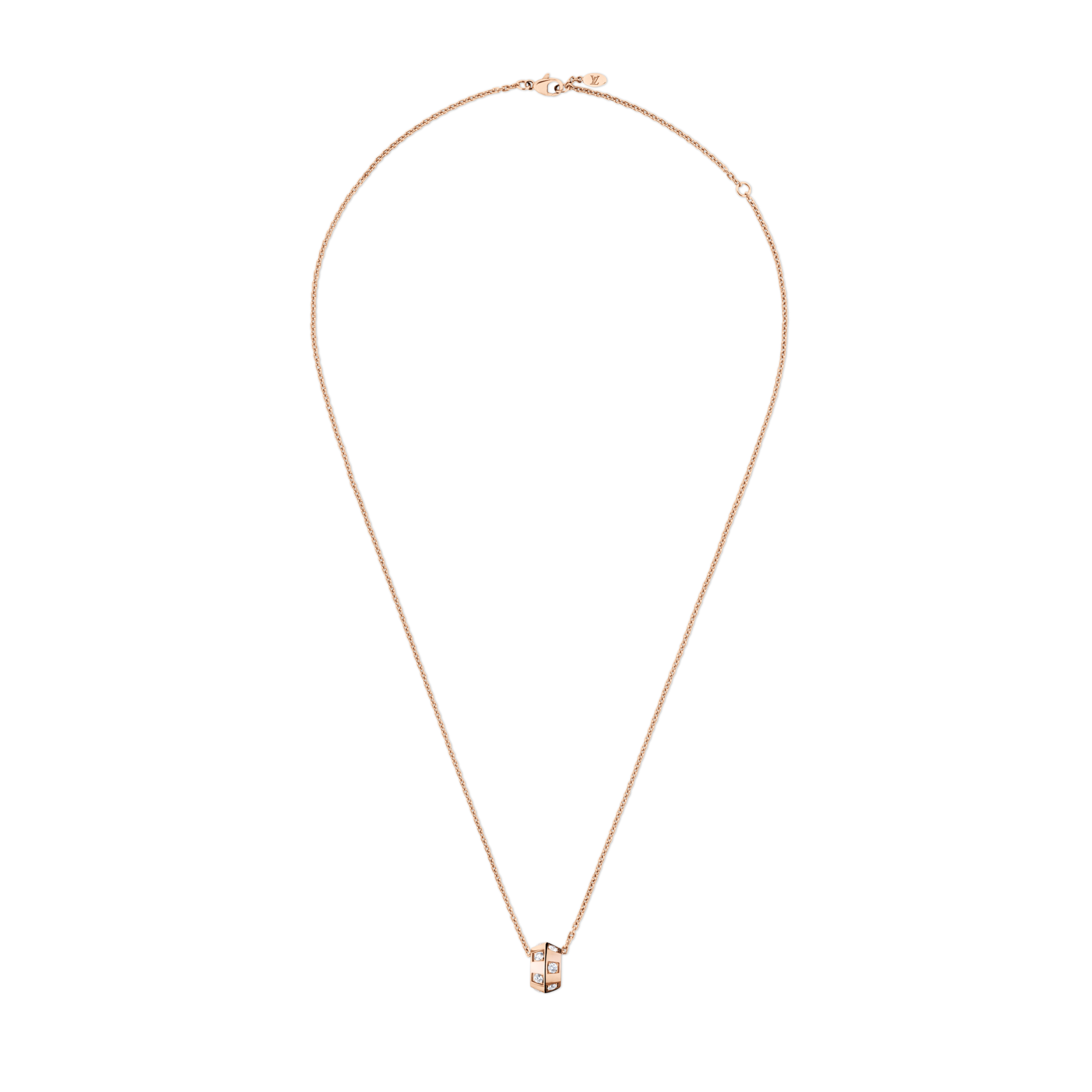 Le Damier de Louis Vuitton Pendant, Rose Gold and Diamonds  in Jewellery