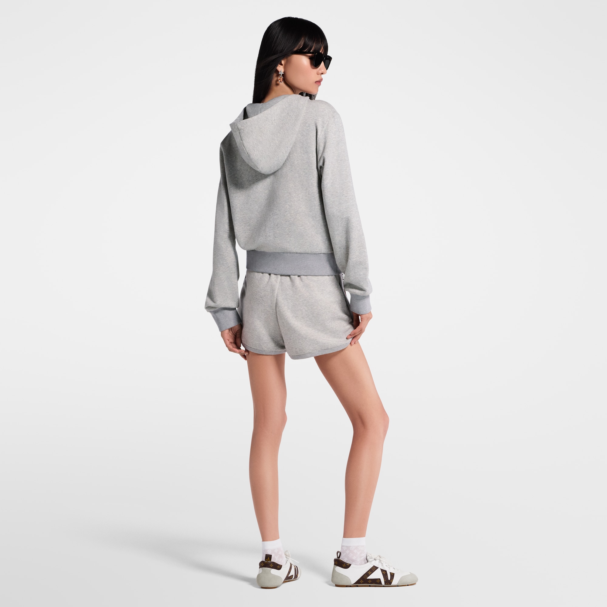 Leather Accent Jogging Shorts  in Women
