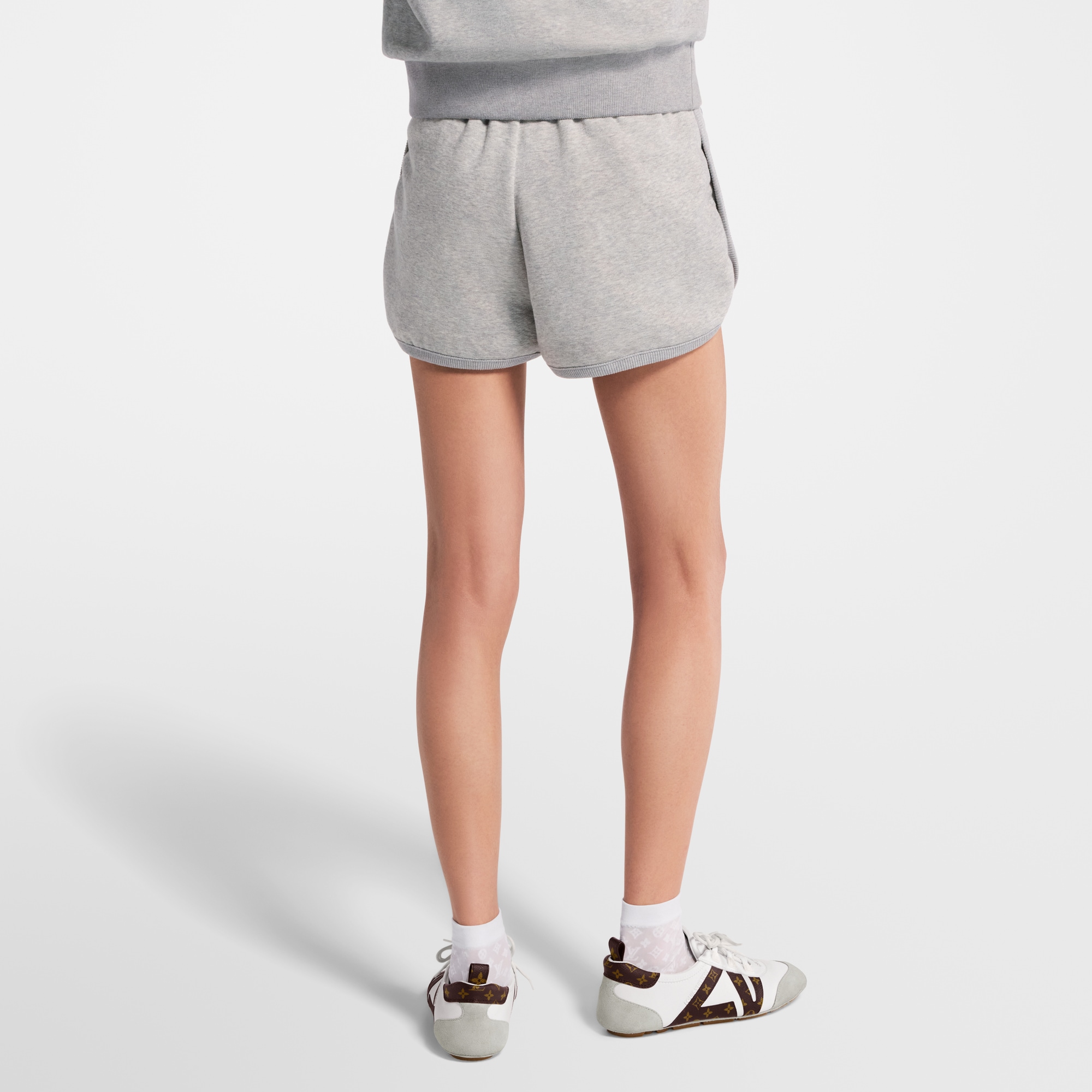 Leather Accent Jogging Shorts  in Women