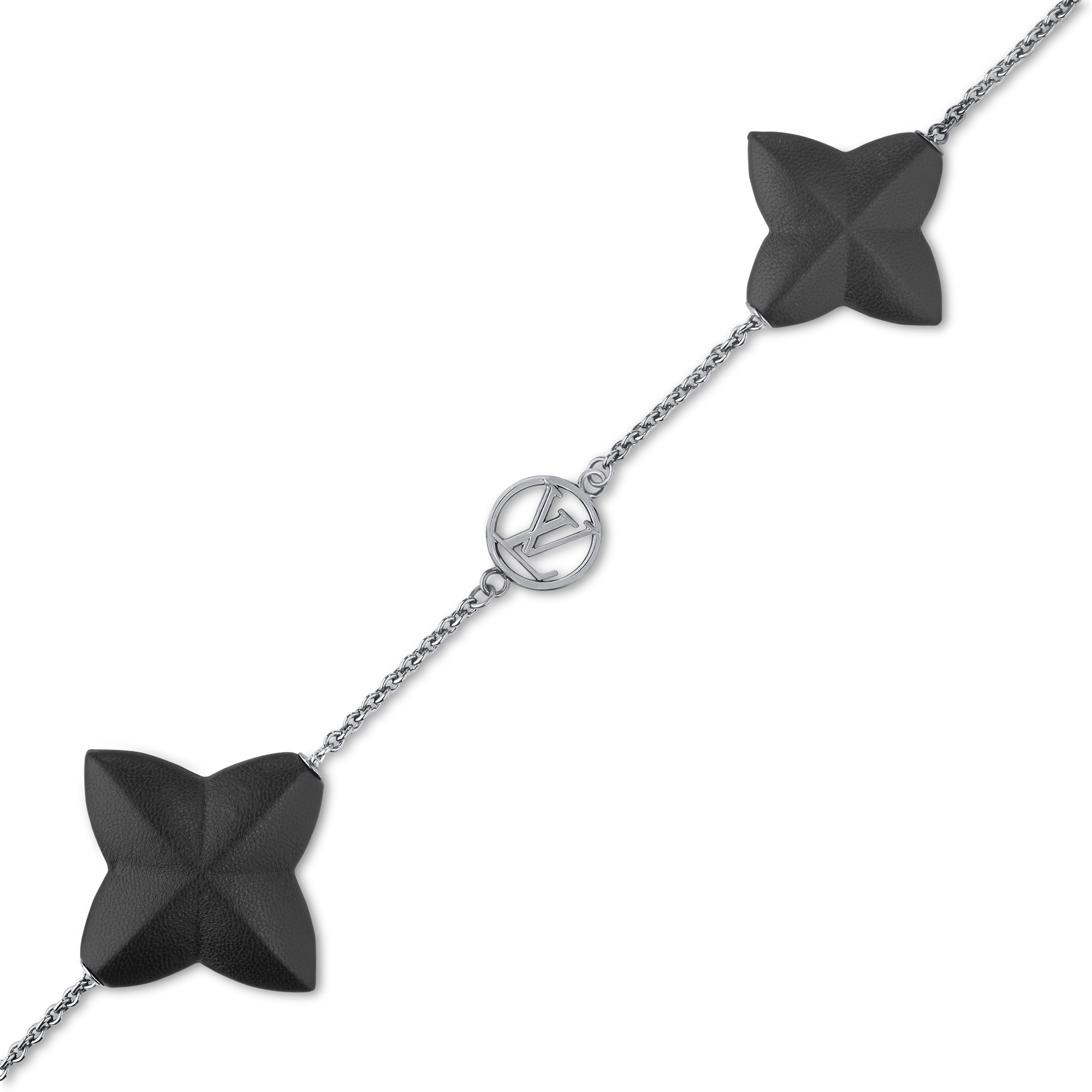 Leather Flower Sautoir S00 in Women