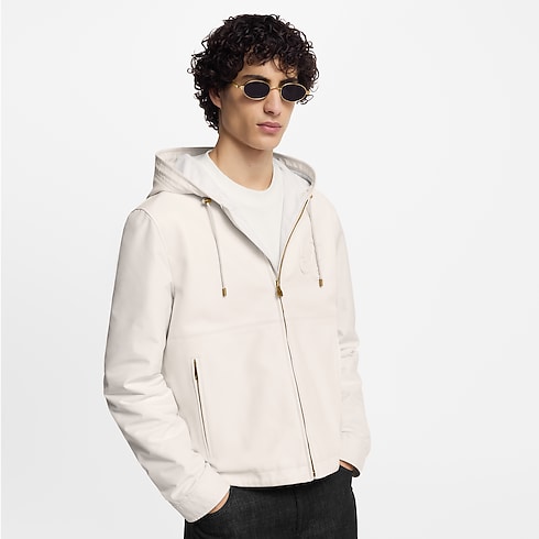 Leather Mix Hooded Blouson in Men's Ready-to-Wear Outerwear and Coats collections by Louis Vuitton (Product zoom)