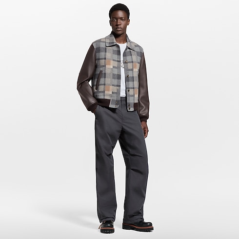 Leather Mix Varsity Jacket in Men's Ready-to-Wear Outerwear and Coats collections by Louis Vuitton (Product zoom)