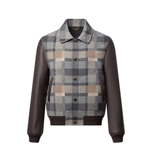 Leather Mix Varsity Jacket in Men's Ready-to-Wear Outerwear and Coats collections by Louis Vuitton (Product zoom)