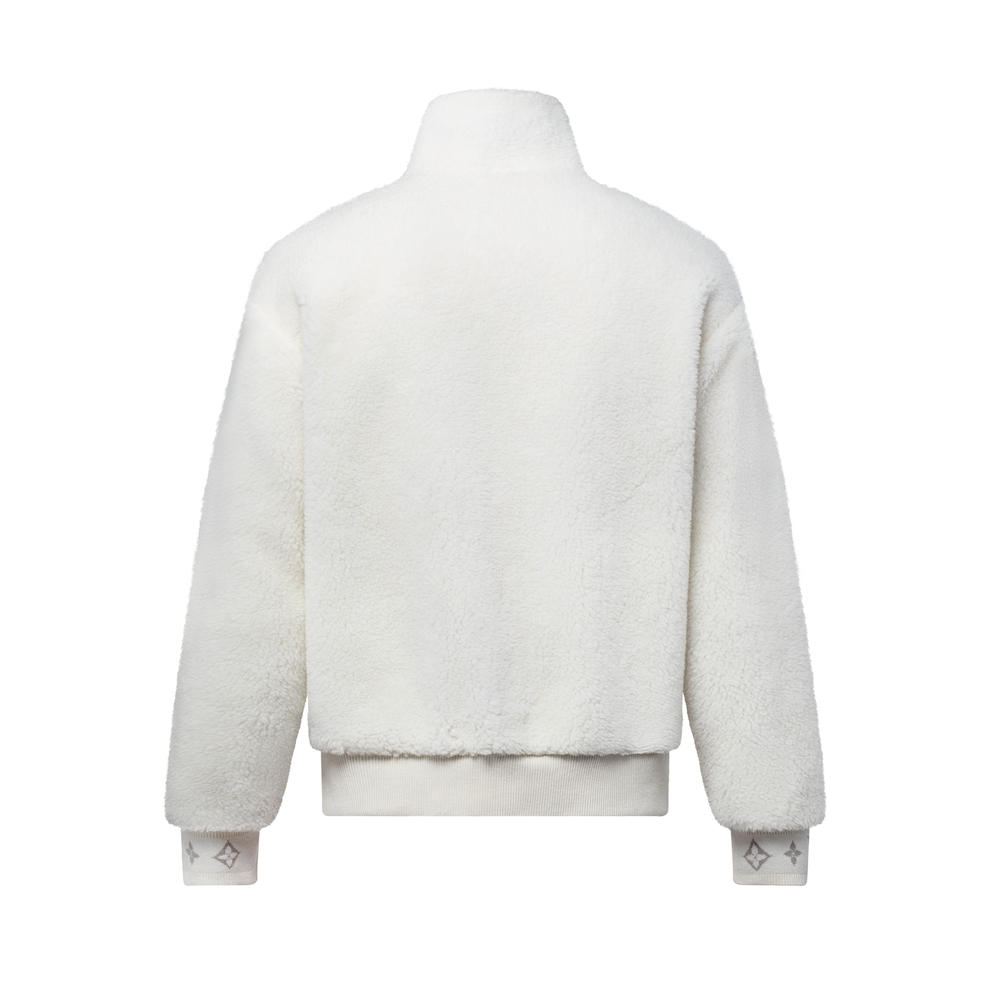 Leather Patch Fleece Blouson  in New