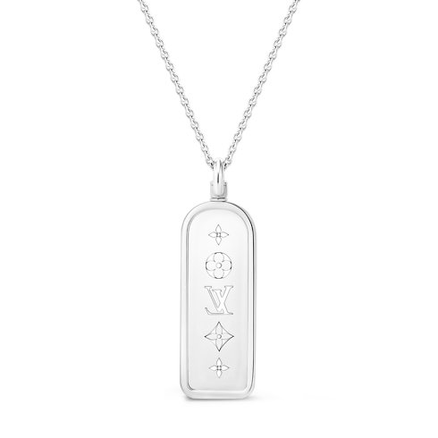 Les Gastons Vuitton Large Tag Pendant, White Gold and Diamonds in Les Extraordinaires's Jewellery Necklaces and Pendants collections by Louis Vuitton (Product zoom)