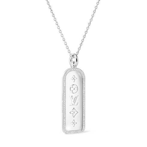 Les Gastons Vuitton Large Tag Pendant, White Gold and Diamonds in Les Extraordinaires's Jewellery Necklaces and Pendants collections by Louis Vuitton (Product zoom)