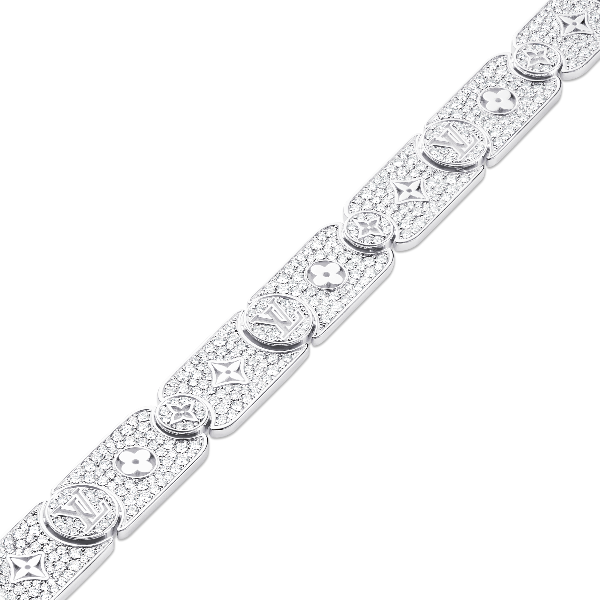 Les Gastons Vuitton Masterpiece Gourmette Bracelet, White Gold and Diamonds  in Jewellery