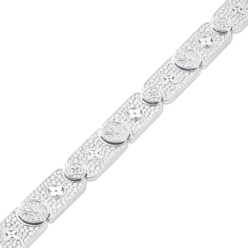 Les Gastons Vuitton Masterpiece Gourmette Bracelet, White Gold and Diamonds in Jewellery's Categories Bracelets collections by Louis Vuitton (Product zoom)