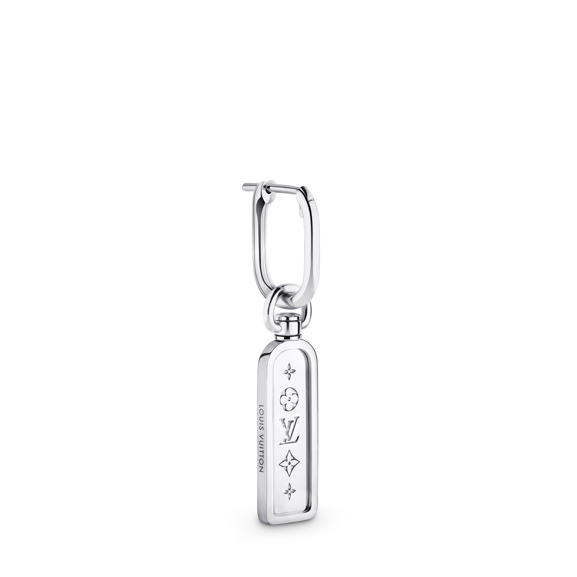 Les Gastons Vuitton Tag Single Hoop, White Gold  in Jewellery