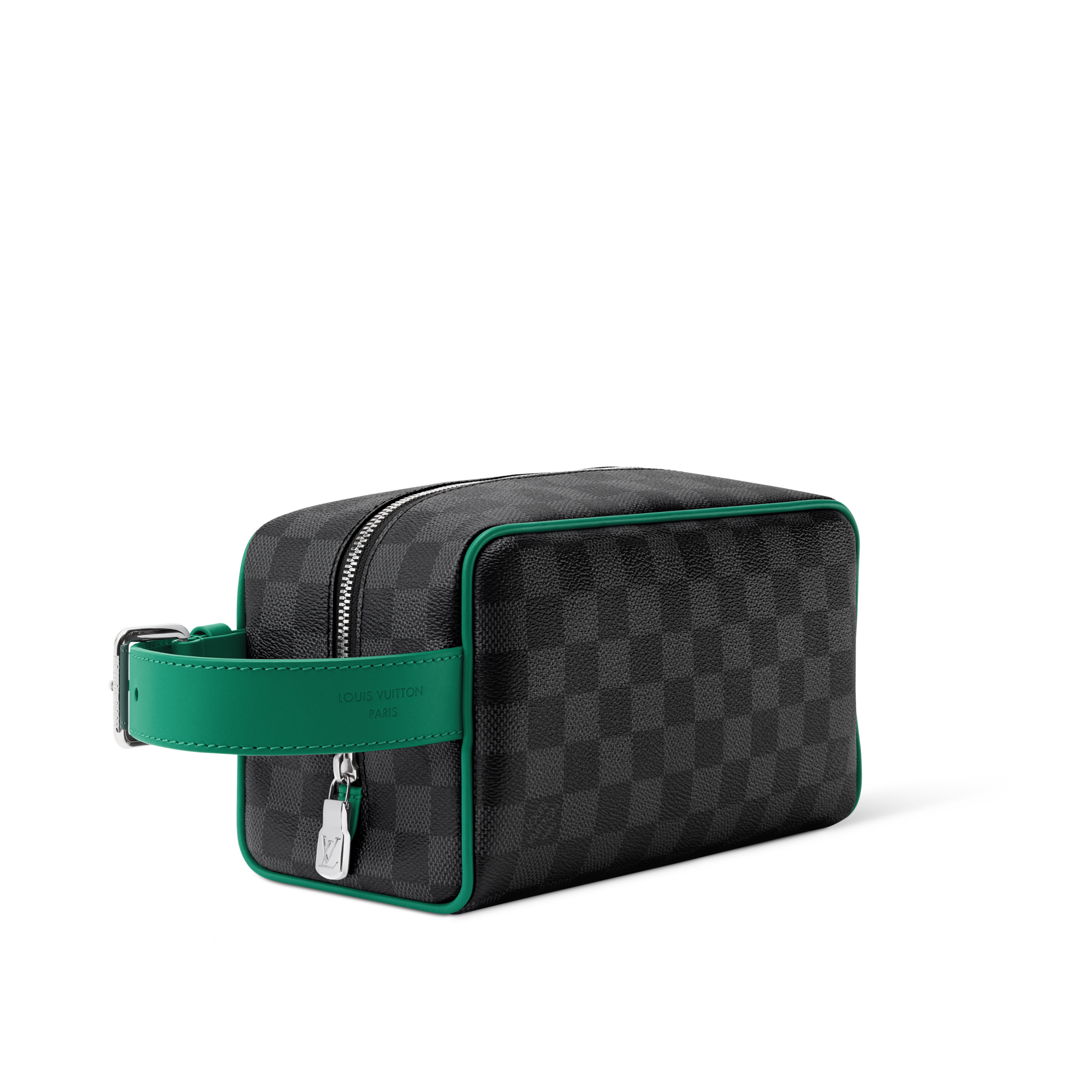 Locket Dopp Kit Damier Graphite Canvas in Men