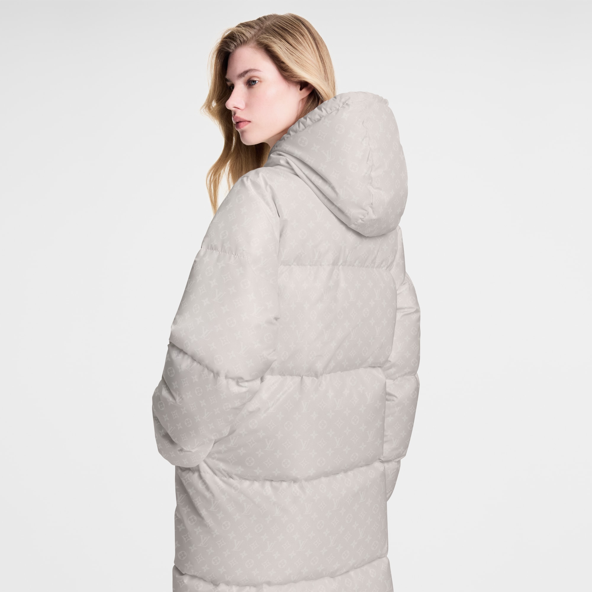 Long Monogram Puffer Jacket  in Women