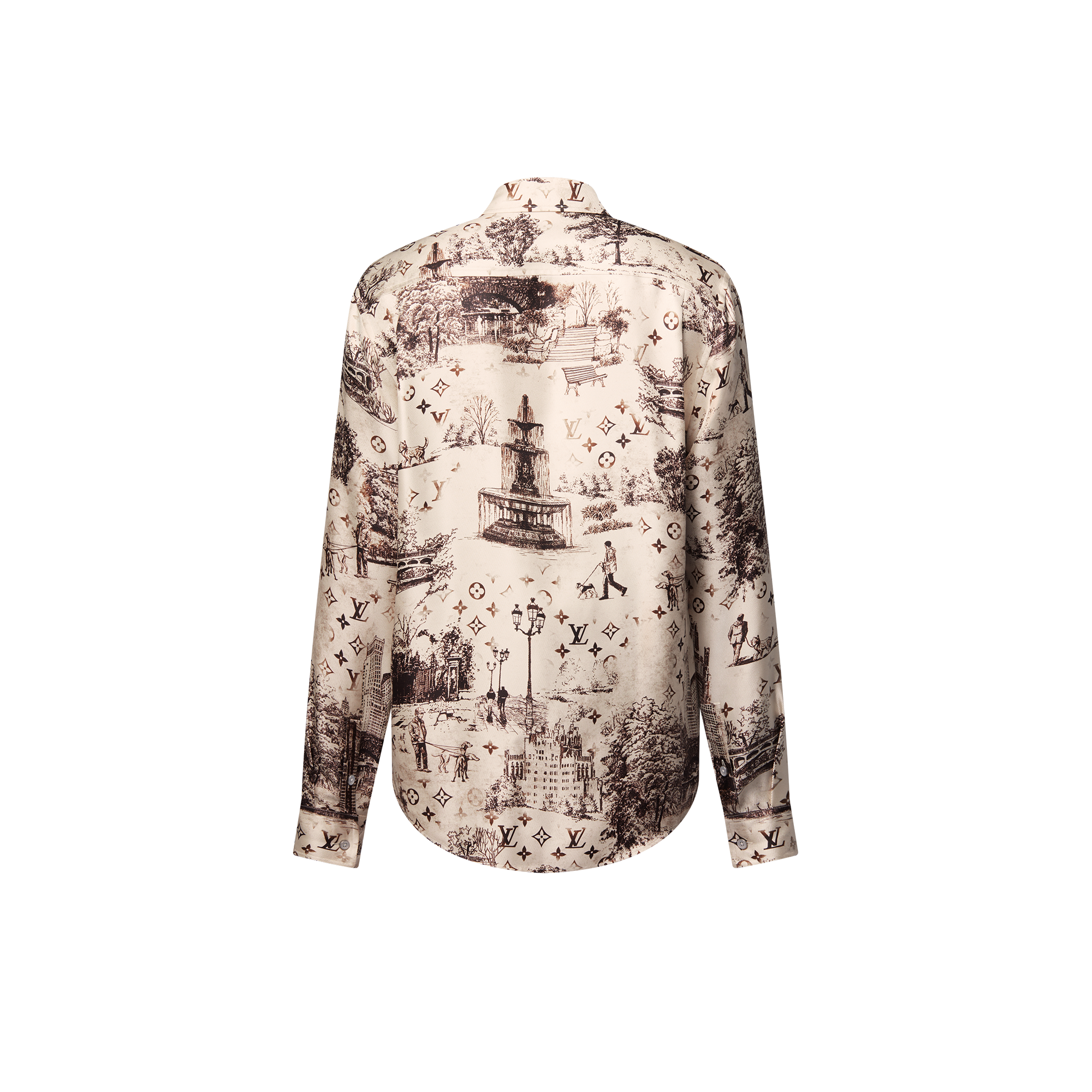 Long-Sleeved Silk Shirt  in Men