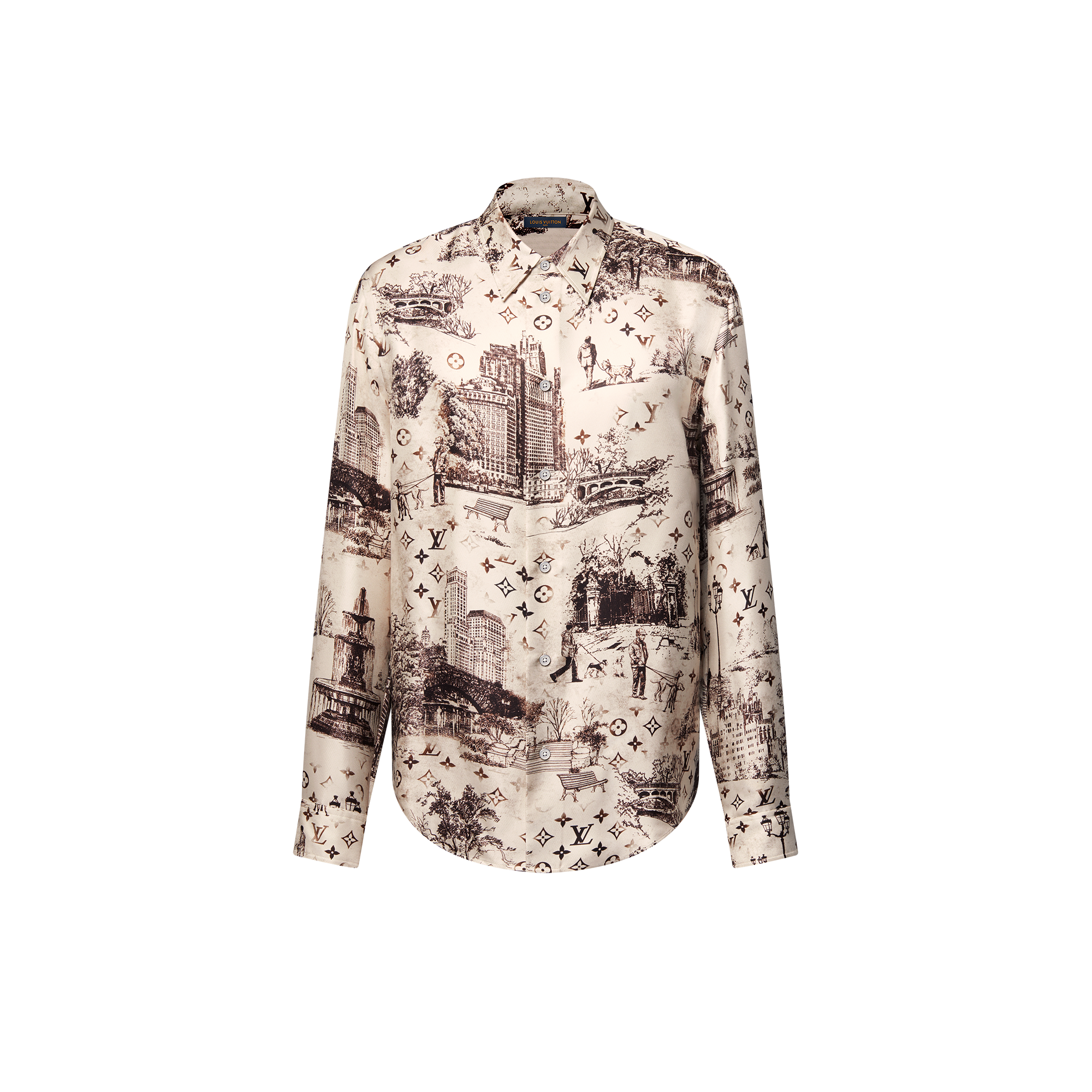 Long-Sleeved Silk Shirt  in Men