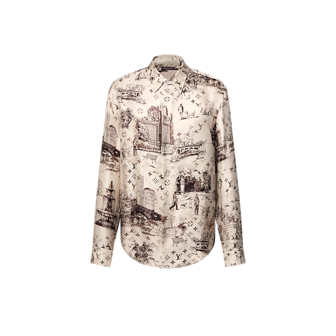 Long-Sleeved Silk Shirt in Men's Ready-to-Wear Shirts collections by Louis Vuitton (Product zoom)