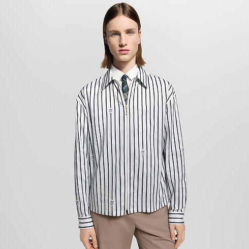 Long-Sleeved Zip-Up Shirt in Men's Ready-to-Wear Shirts collections by Louis Vuitton (Product zoom)