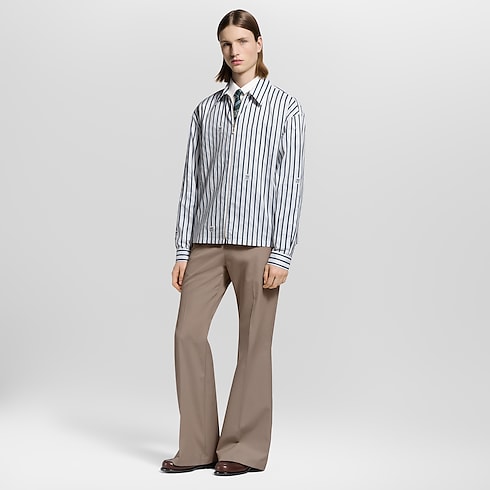 Long-Sleeved Zip-Up Shirt in Men's Ready-to-Wear Shirts collections by Louis Vuitton (Product zoom)