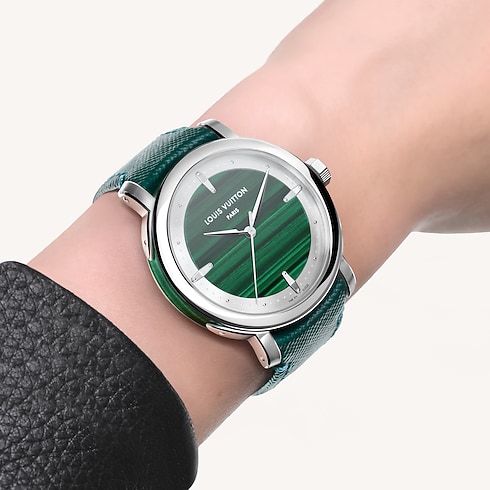 Louis Vuitton Escale, Automatic, 40mm, Platinum and malachite in Watches's Watches Collections Escale collections by Louis Vuitton (Product zoom)