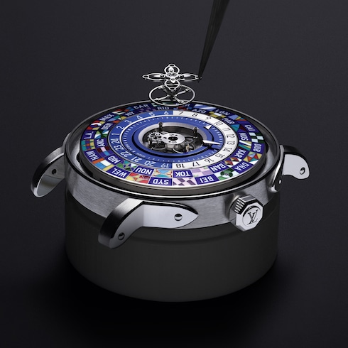 Louis Vuitton Escale Worldtime Flying Tourbillon, Automatic, 40mm, Platinum in Watches's All Watches } collections by Louis Vuitton