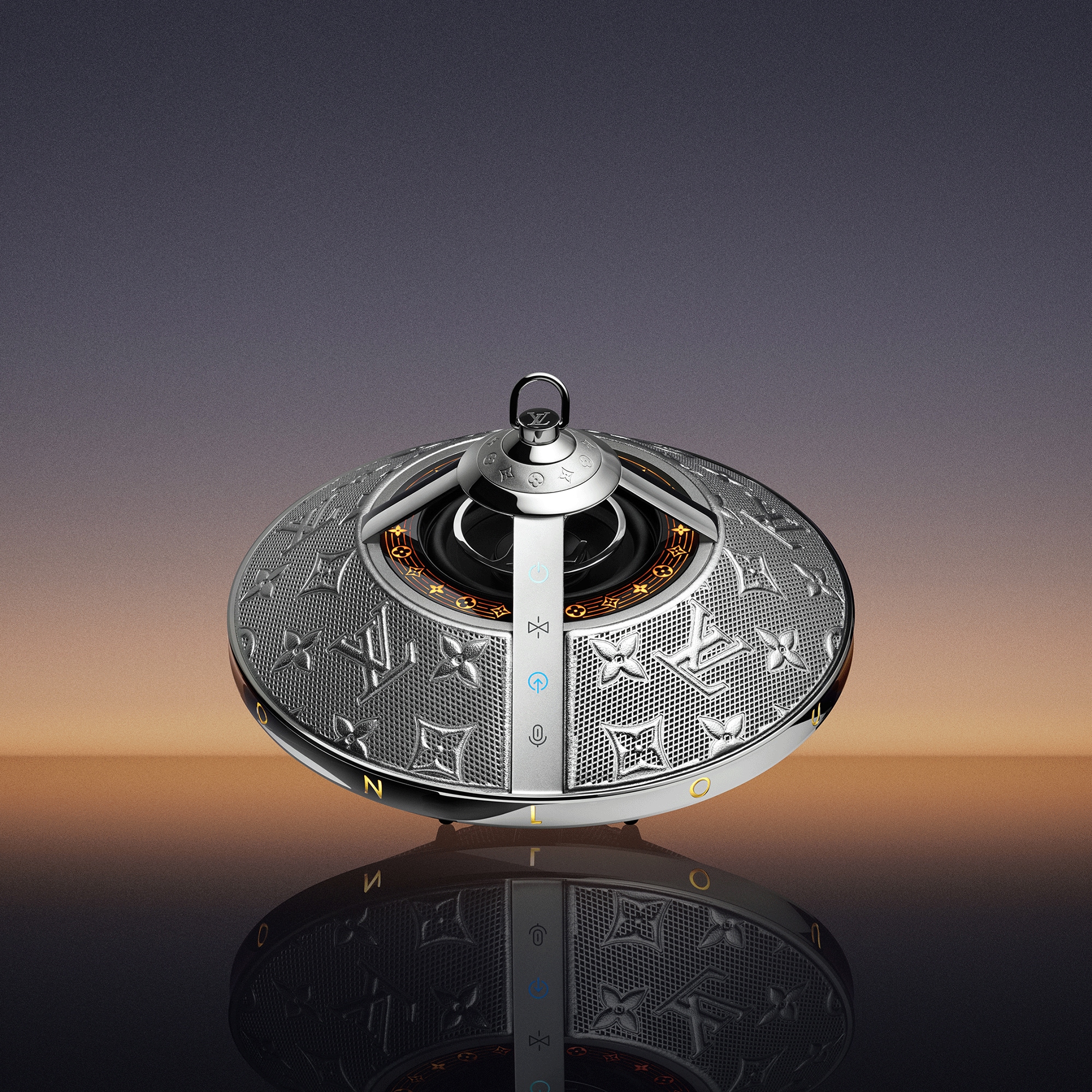 Louis Vuitton Horizon Light Up Speaker Silver  in Trunks, Travel and Home