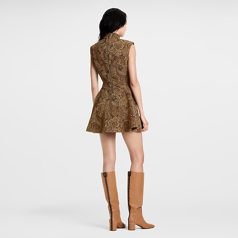 Lurex Jacquard A-Line Dress in Women's Ready-to-Wear Dresses collections by Louis Vuitton (Product zoom)