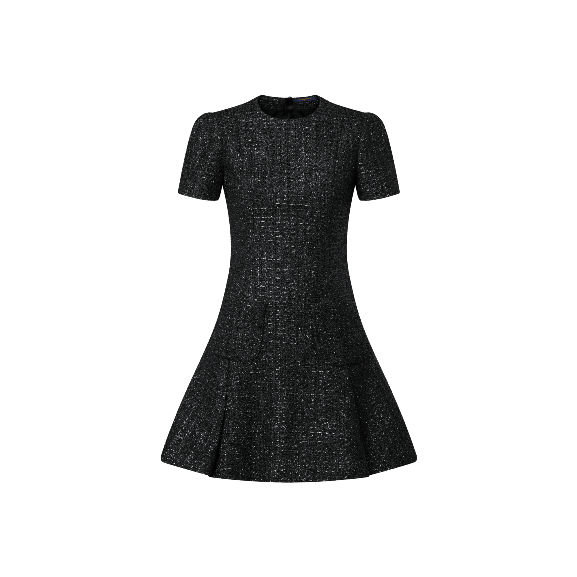 Lurex Tweed Box Pleat Dress  in Women