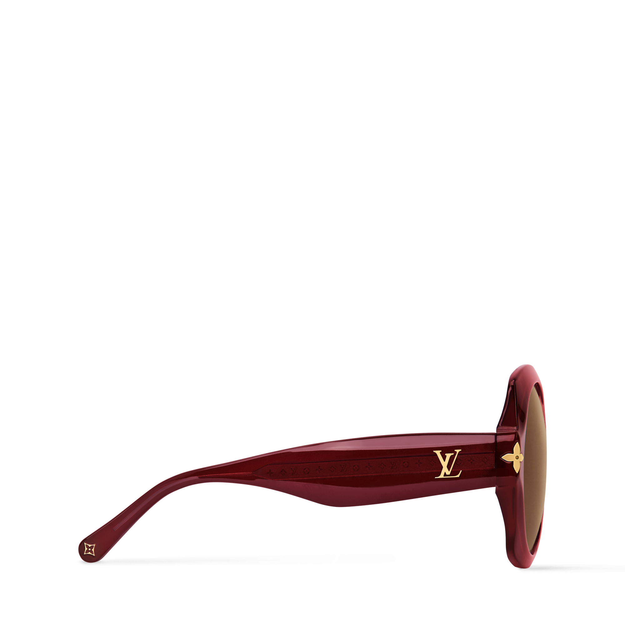 Louis Vuitton Sunglasses Spuson GM Monogram Flower Lame Clear Brown Eyewear Flower Edge Metal Square Sunglasses S00 - Women  main image 2