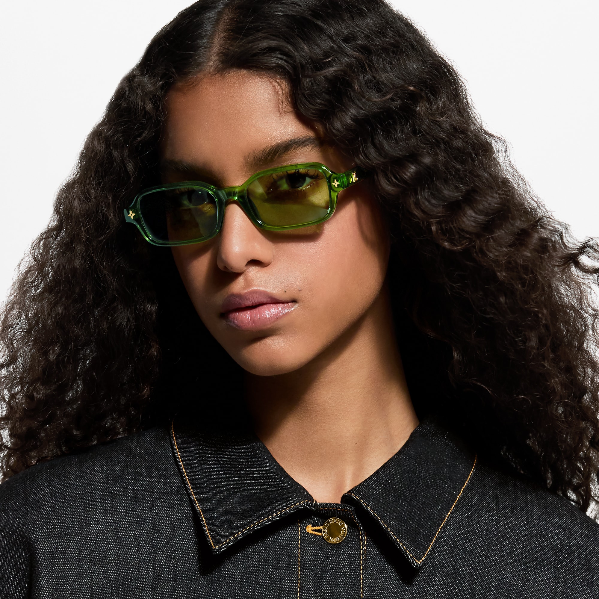 Louis Vuitton women’s  green plastic sunglasses Louis Vuitton 1.1 Millionaires Pale Green Sunglasses main image 3
