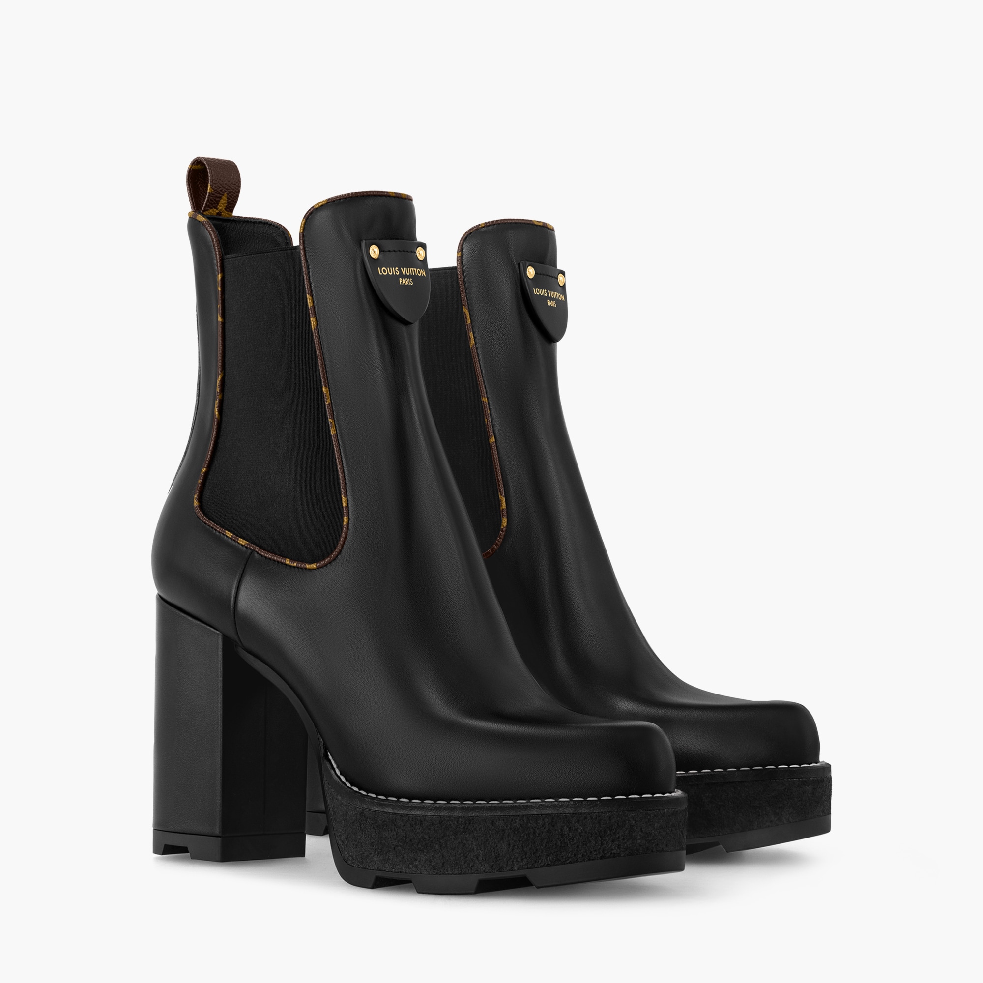 LV Beaubourg Platform Ankle Boots