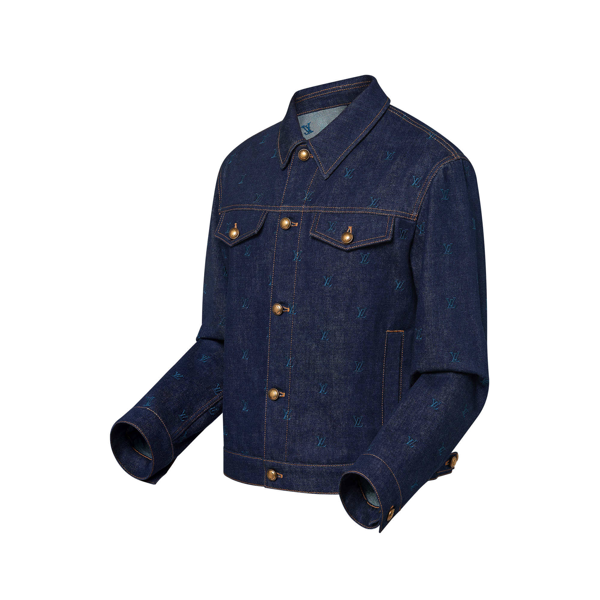 LV Blason Embroidered Denim Blouson  in Men