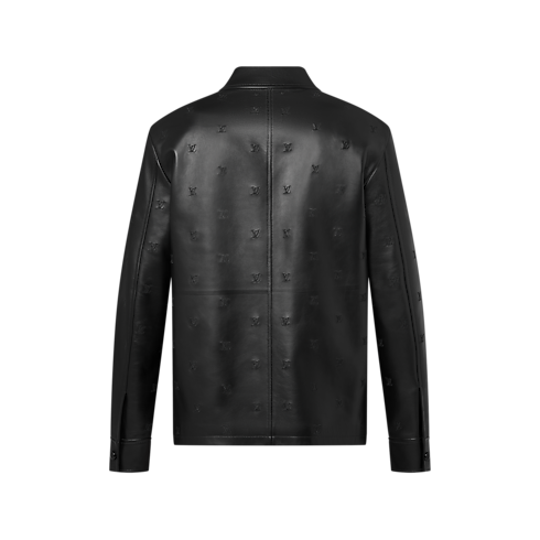 LV Blason Embroidered Leather Overshirt in Men's Ready-to-Wear Outerwear and Coats collections by Louis Vuitton (Product zoom)