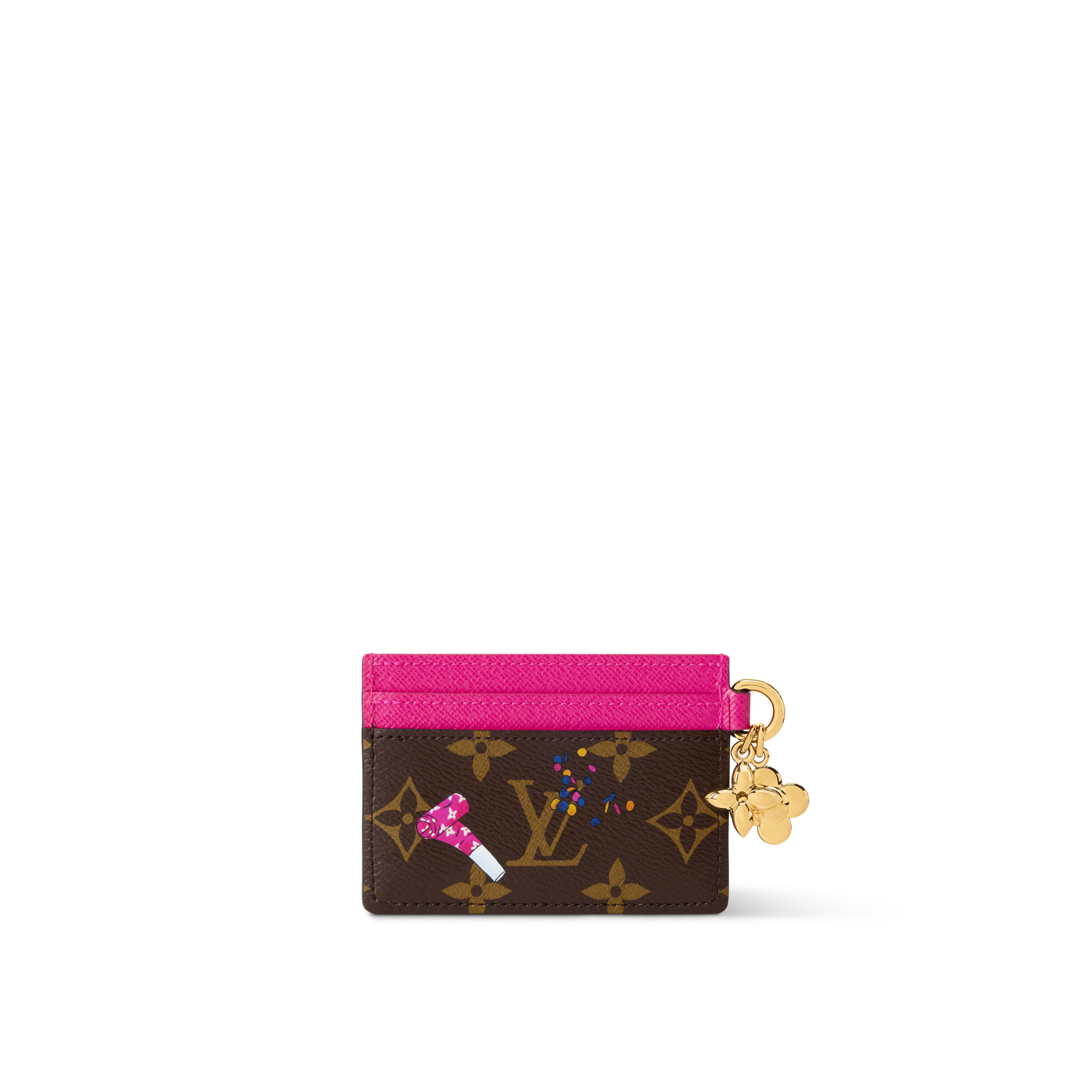 LV Charms Card Holder Monogram Canvas in Women