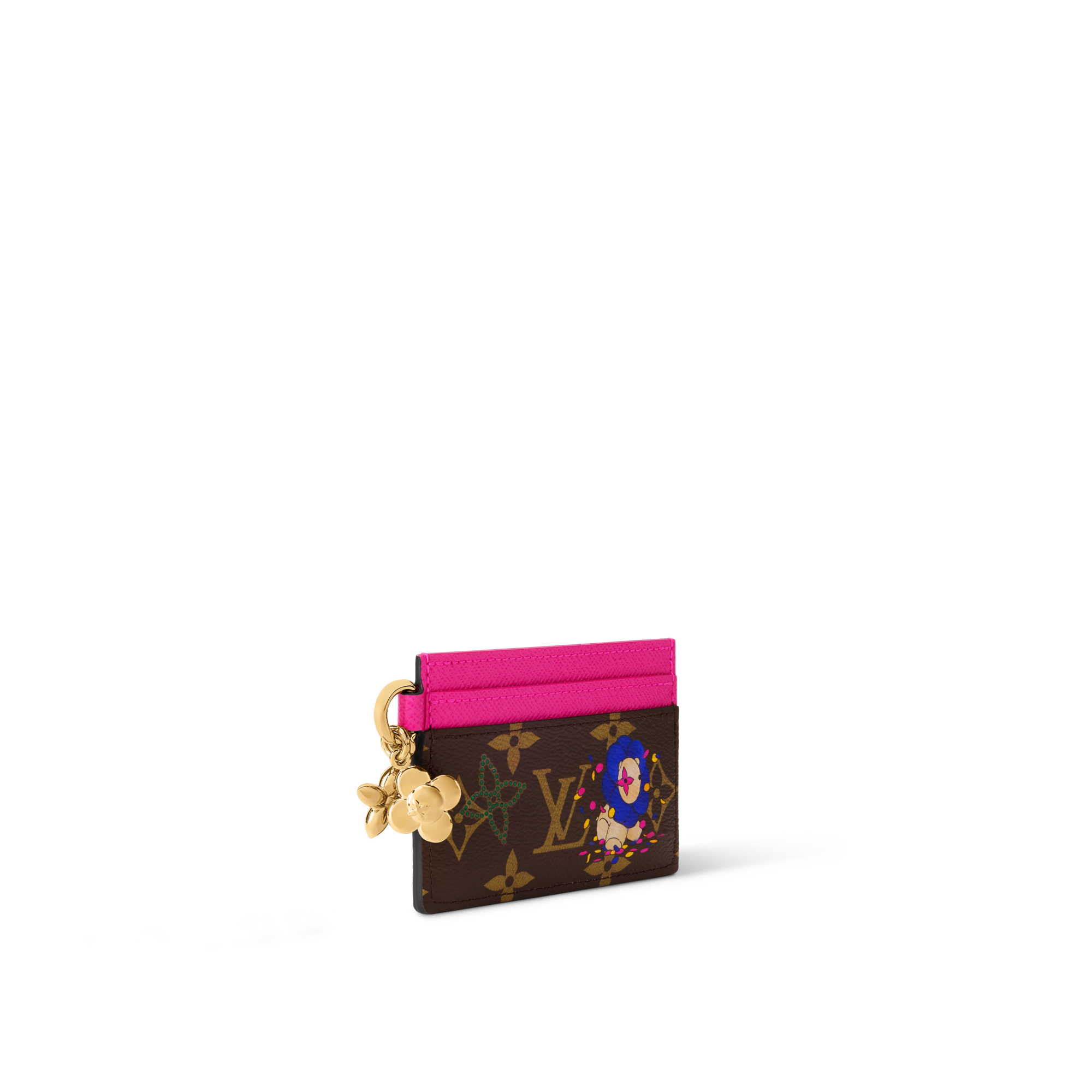 LV Charms Card Holder Monogram Canvas in Women