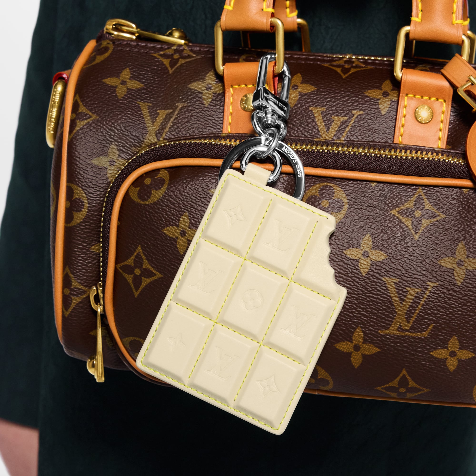 LV Chocolate Bar Key Holder and Bag Charm S00 in Men