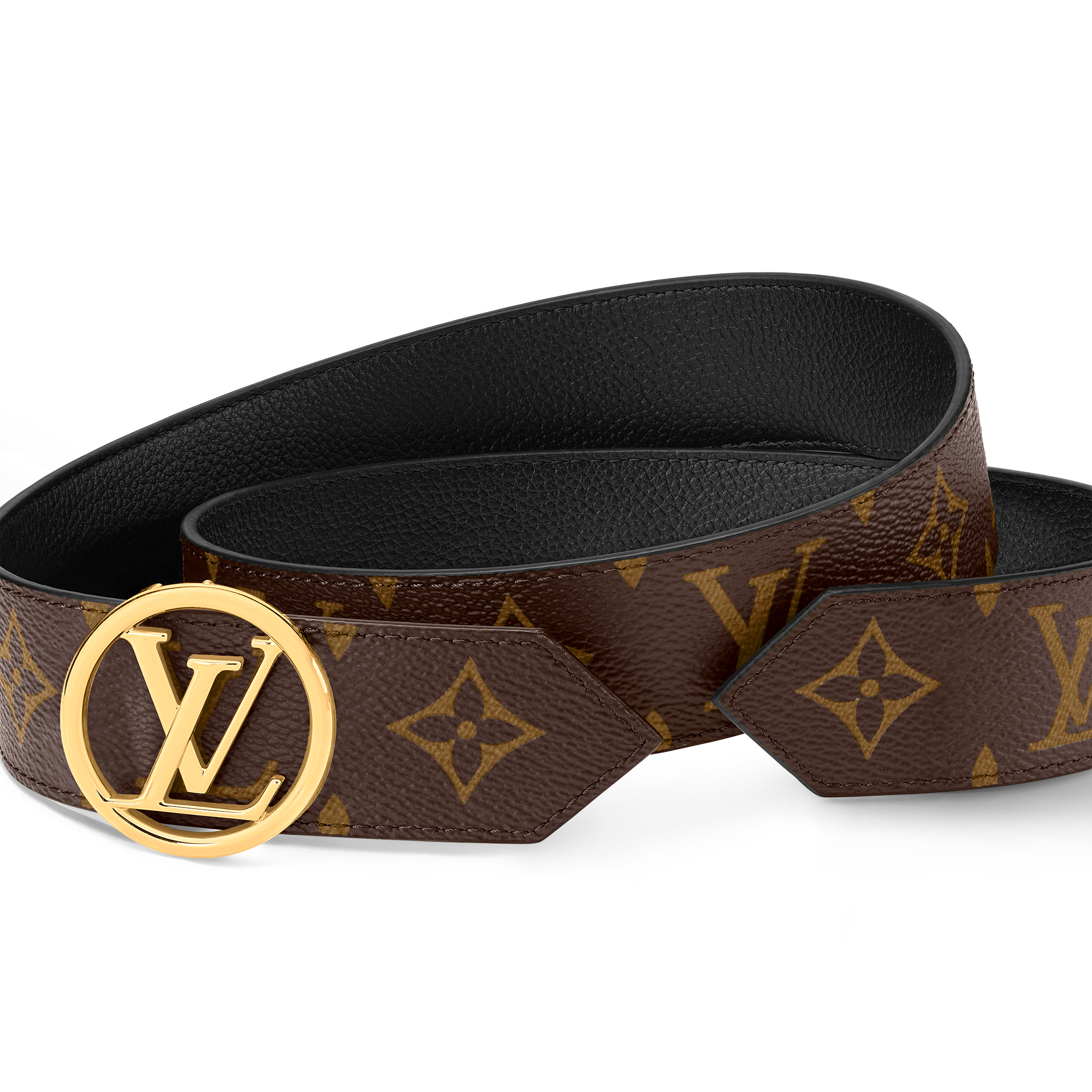 LV Circle 35MM Reversible Belt Monogram Canvas in Women