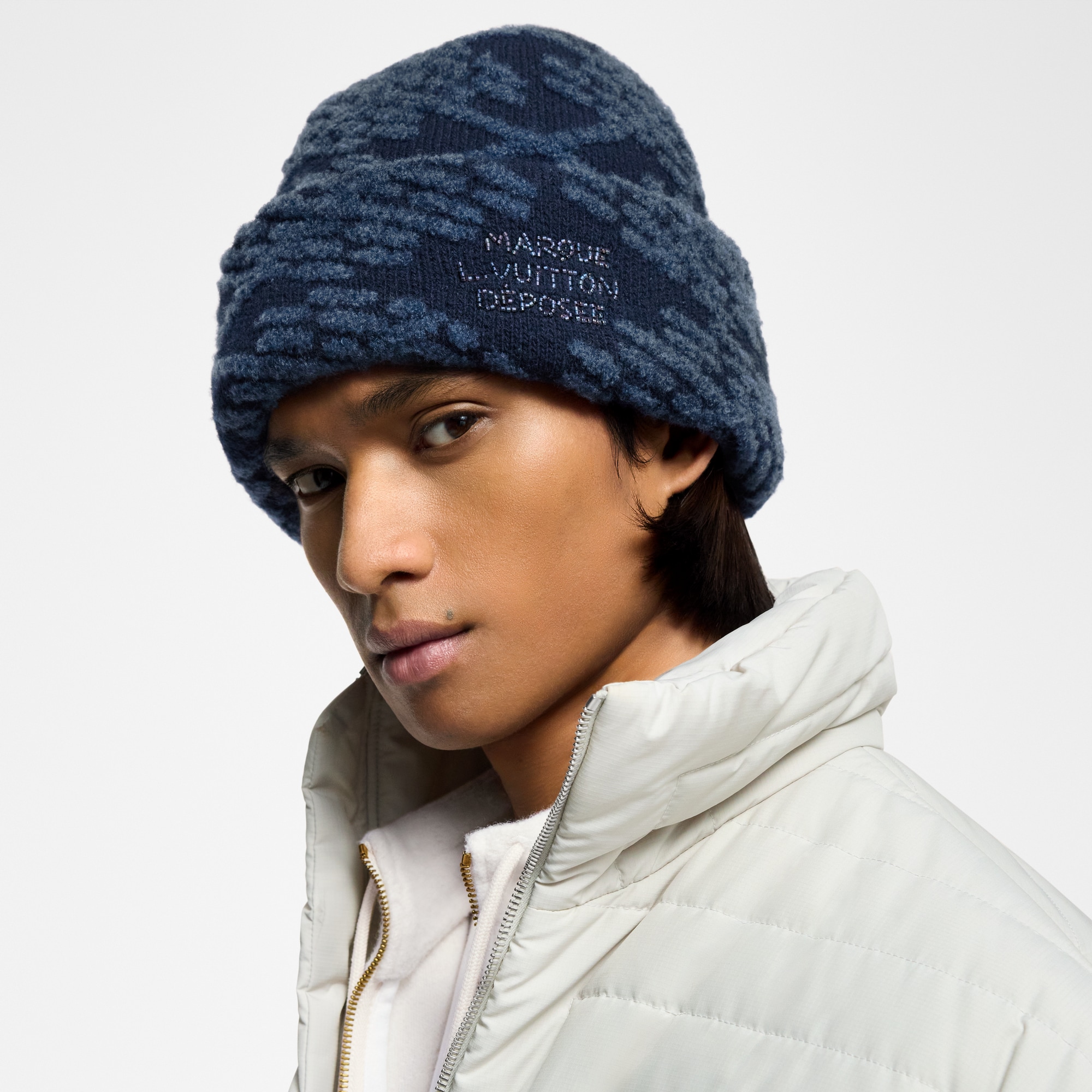 LV Crush Damier Argyle Beanie S00 in Men