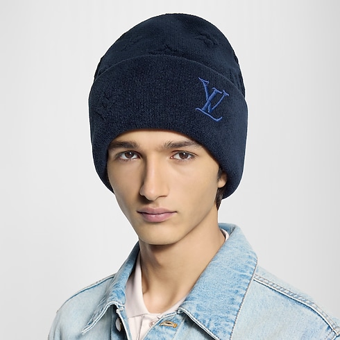 LV Crush Monogram Heritage Beanie S00 in Men's Accessories Hats, Beanies and Gloves collections by Louis Vuitton (Product zoom)