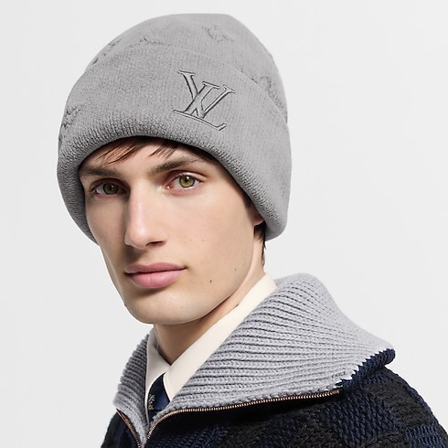 LV Crush Monogram Heritage Beanie S00 in Men's Accessories Hats, Beanies and Gloves collections by Louis Vuitton (Product zoom)