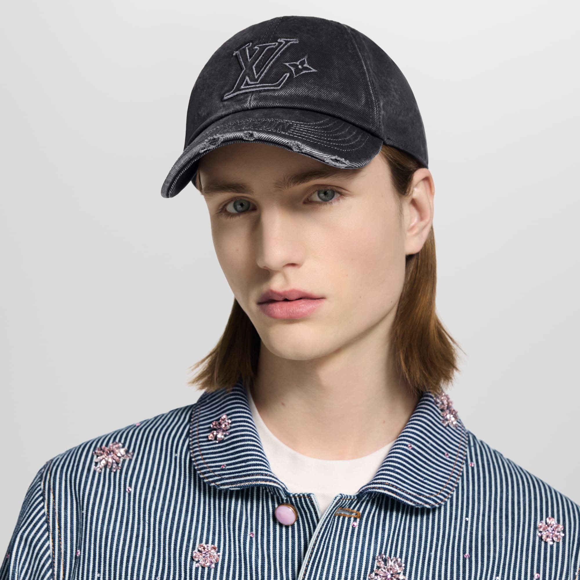 LV Denim Washed Cap S00 in Men