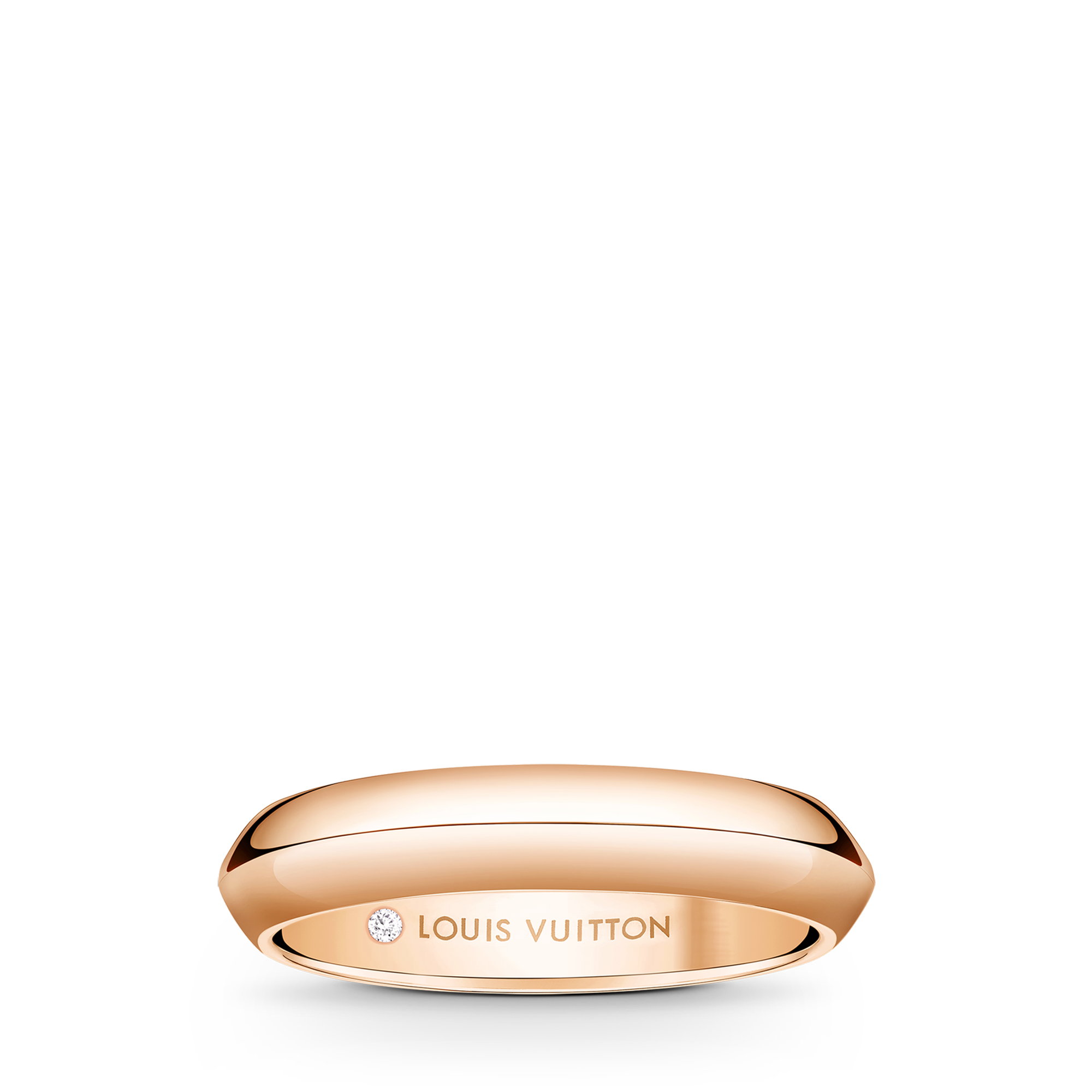 LV Diamonds 4mm Wedding Band, Pink Gold  in Jewellery