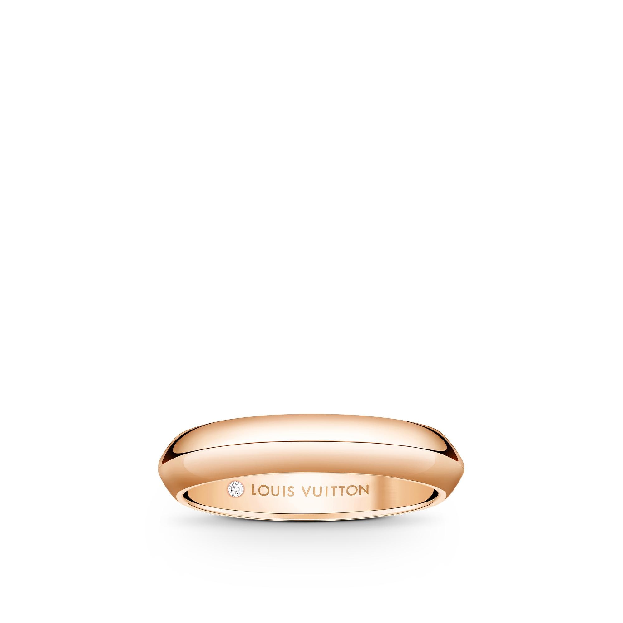 LV Diamonds 4mm Wedding Band, Pink Gold  in Jewellery