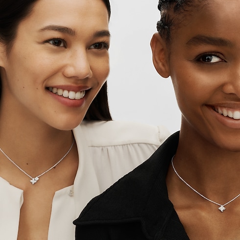 LV Diamonds Double Pendant, Round Brilliant cut in Jewellery's Collections LV Diamonds collections by Louis Vuitton (Product zoom)