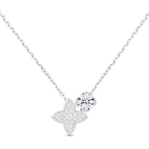 LV Diamonds Double Pendant, Round Brilliant cut in Jewellery's Collections LV Diamonds collections by Louis Vuitton (Product zoom)